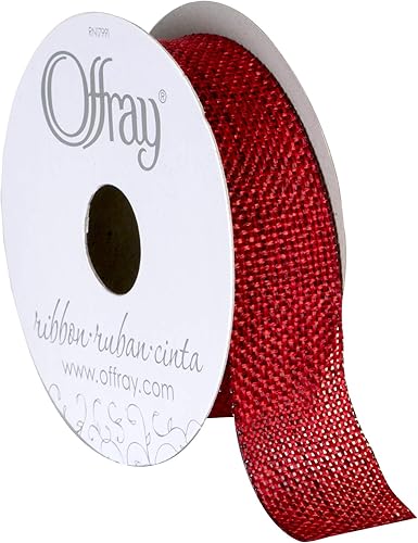 Berwick Offray Cinta de poliéster de 78 pulgadas de ancho, color rojo, 3 yardas