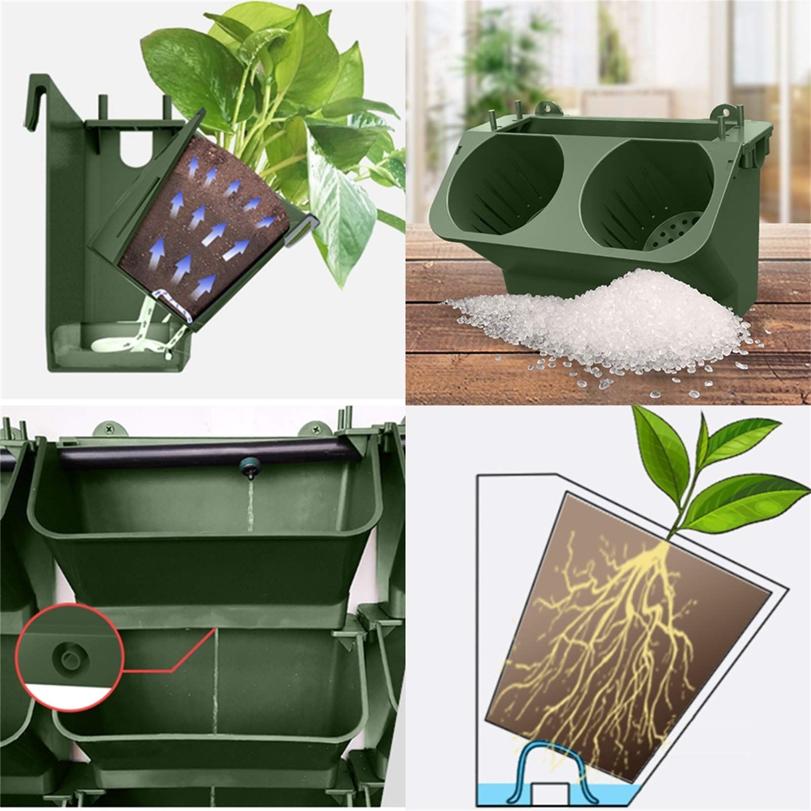Blumentöpfe, Dauerhaft Blumen Pflanzgefäße Exquisit Haus Dekoration Plastik Atmungsaktiv Wandbehang Blumentöpfe