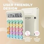 CATIGA Mechanical Switch Calculator, Colorful Calculator with 12 Digit Large LCD Display & Big Buttons for Office Desk, Classroom Math, Back to School Supplies, Cute Aesthetic Desk Accessories