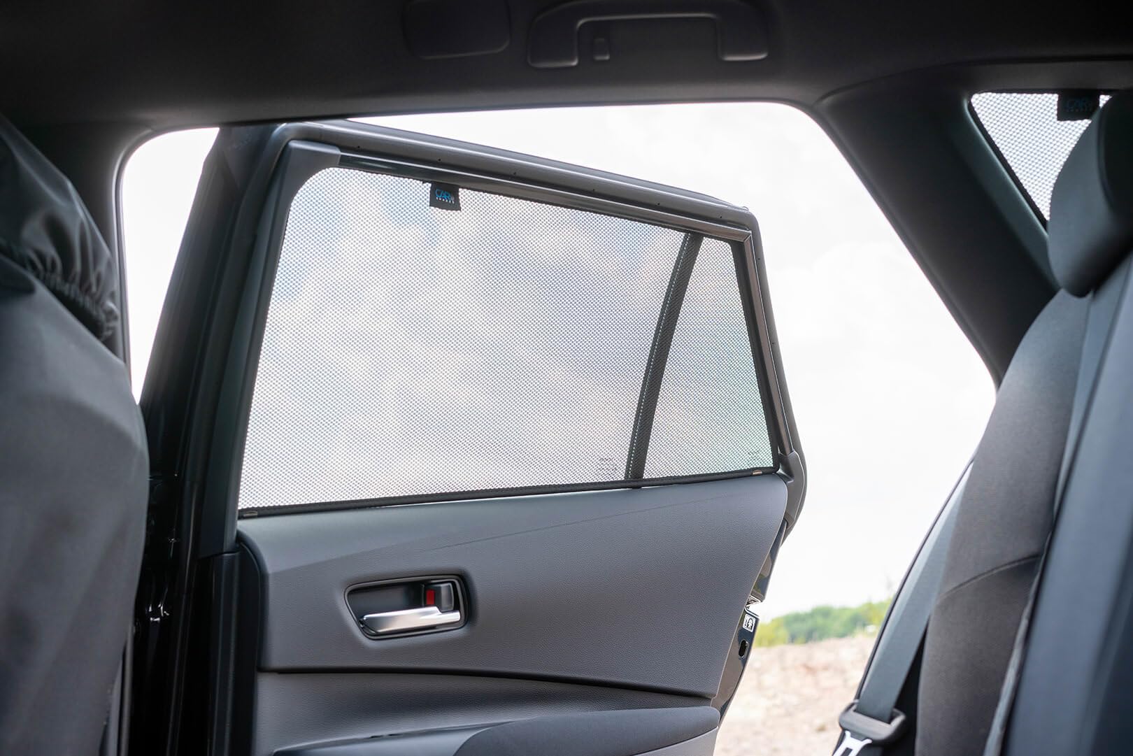 CAR SHADES Set de Compatible avec Toyota Corolla (E21) Touring Sports 2019- (6-pièces), Noir