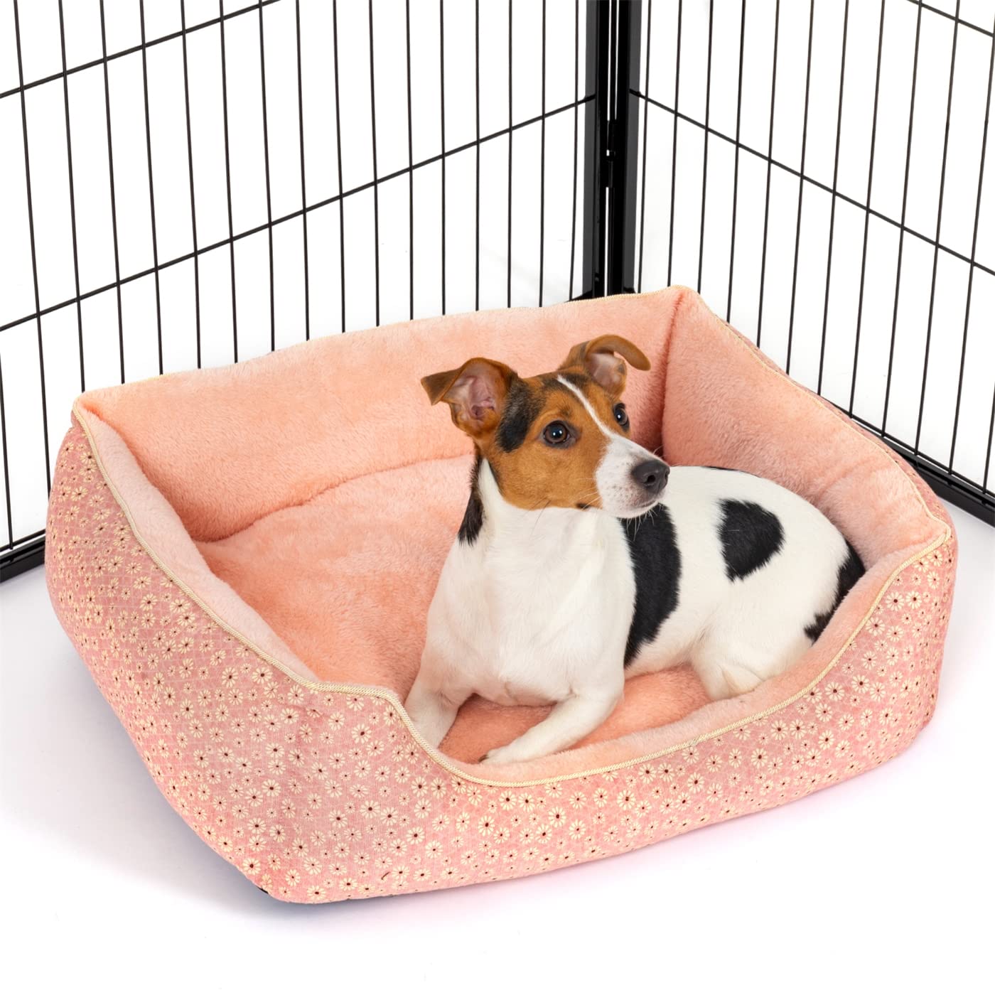 VOSS.PET Freilaufgehege XL Welpenauslauf, 81x78cm, individuell aufbaubar, Welpengitter, mit Tür, Innen- und Außenbereich, Hundelaufstall, Hunde, Welpen, Kleintier