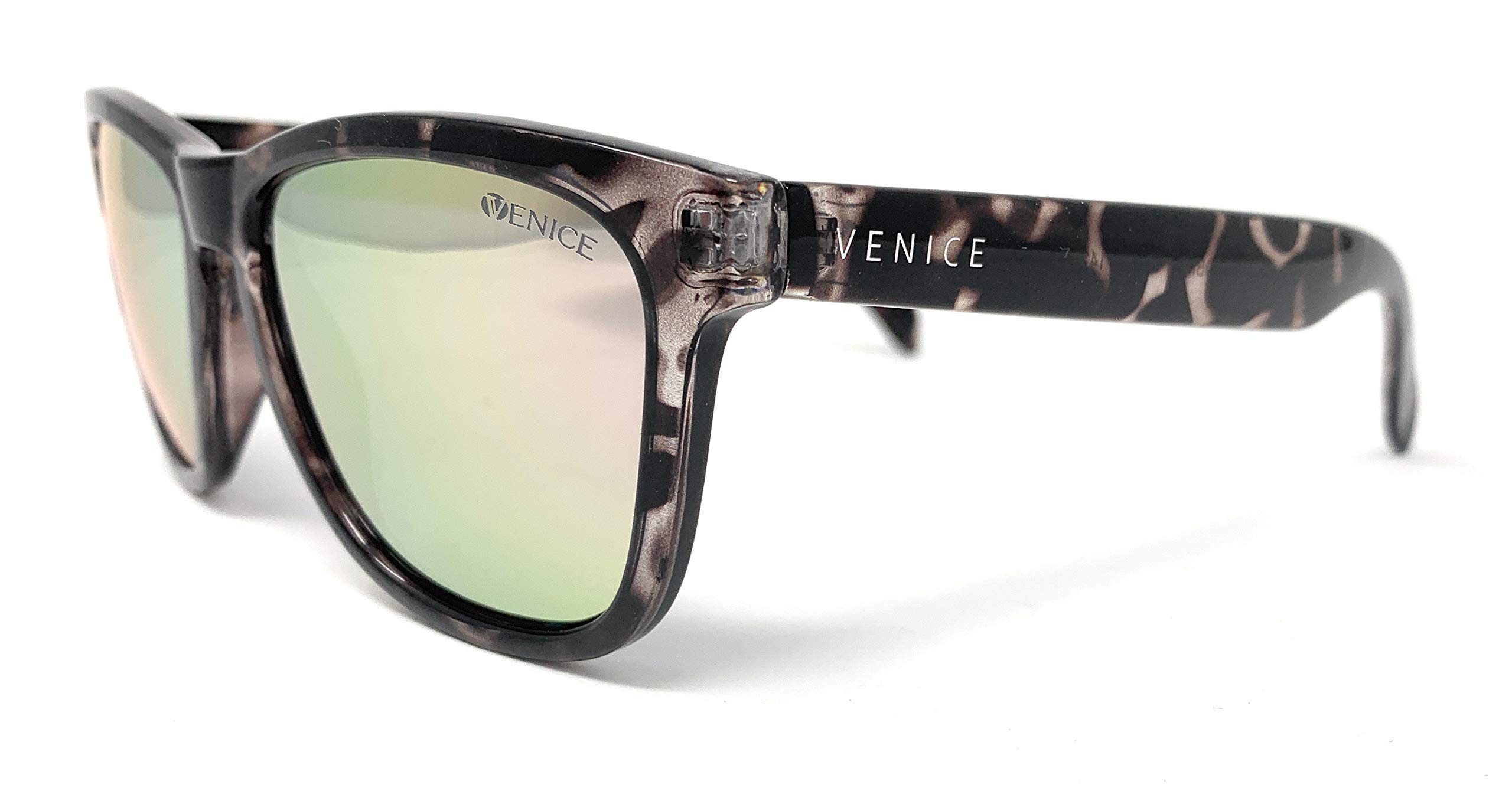 VENICE EYEWEAR OCCHIALI | Unisex Polarized Sunglasses with 100% UV400 Protection | High-end Polarized Lenses. POLARIZED and 100% UV400 Protection (Black Tortoise), Tortoiseshell Black