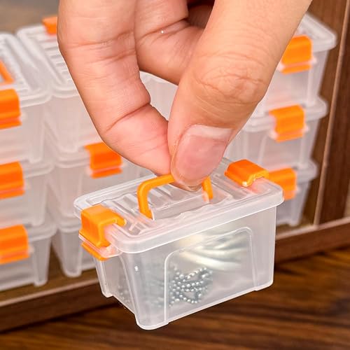 5Pcs/set Mini Transparent Suitcase Storage Boxes DIY Small Item Organizer