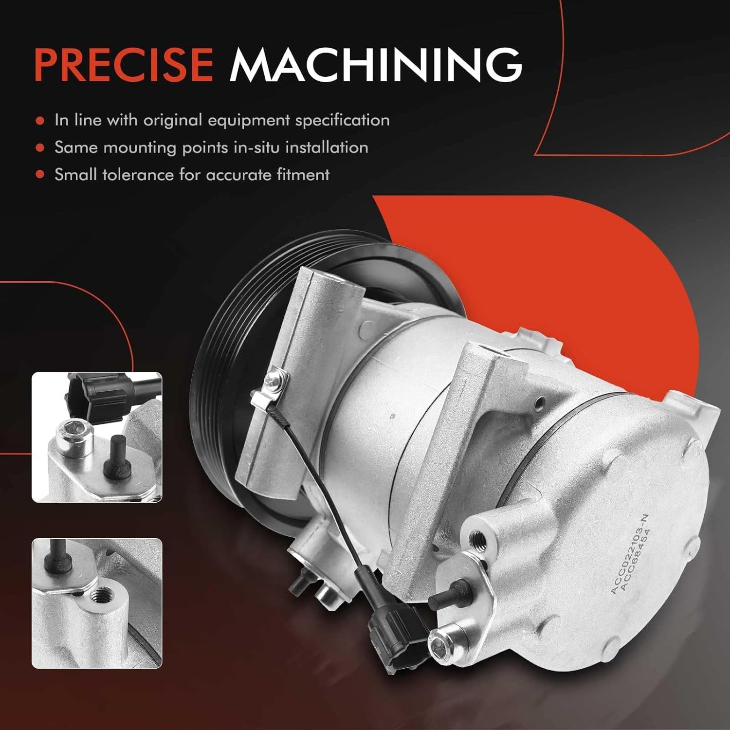 A-Premium A/C Compressor with Clutch Compatible with Nissan Frontier 3.3L 2001-2004, Xterra 3.3L 2002-2004, Supercharged Only (Not for Naturally Aspirated)