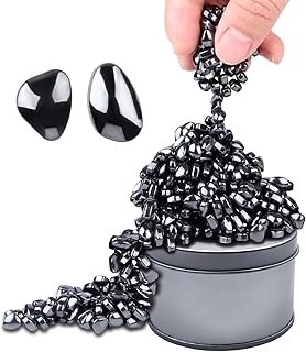 Luckyrao Ferrite Putty,Black Over 500 Weak Magnetic Ferrite Stones, Satisfying Magnet Rocks Desk Toys for Office and Fidget Toys for Adults (Black)