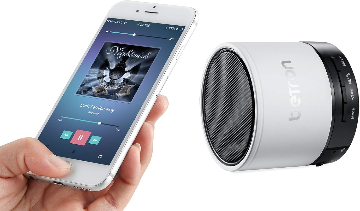Betron KBS08 Bluetooth Speaker, Wireless and Portable Speaker for Smartphone Laptop Tablet Android