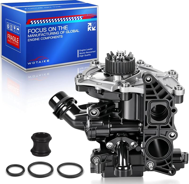 Bomba d’água elétrica WOTAIKE com carcaça e termostato para motores EA888 1.8T e 2.0T – 1 unidade