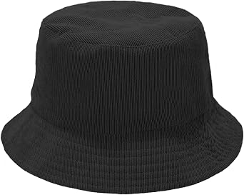 Corduroy Bucket Hat for Women Men, Outdoor Reversible Sun Hat Fishing Hat