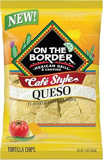 On The Border Cafe Style Tortilla Chips Queso 13 oz (Pack of 3)