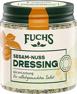 Fuchs Gewürze - Sesam-Nuss Dressing Würzmischung | Für selbstgemachten Salat mit Haselnuss & Sesam | Dressing Würzmischung in Premium-Qualität | 65 g im wiederverschließbaren Gewürzglas