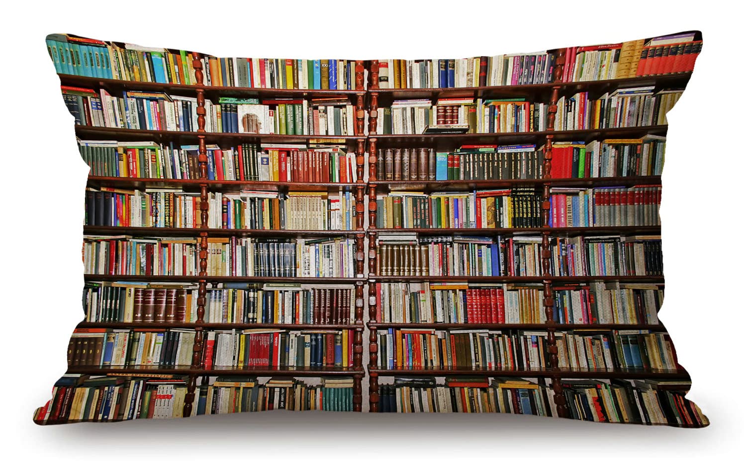 Solekla Library Bookshelf Farmhouse Pillow Covers 12" x 20" Lumbar Pillow Covers Home Decorative Cotton Linen Cushion Case for Sofa Couch Housewarming Family Room Décor