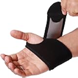 NeoTech Care Wrist Band - Elastic & Breathable Fabric - Adjustable Compression Strap - Men, Women, Right or Left - Support Wrap for Protection or Sports (Black Color, Size S, 1 Unit)