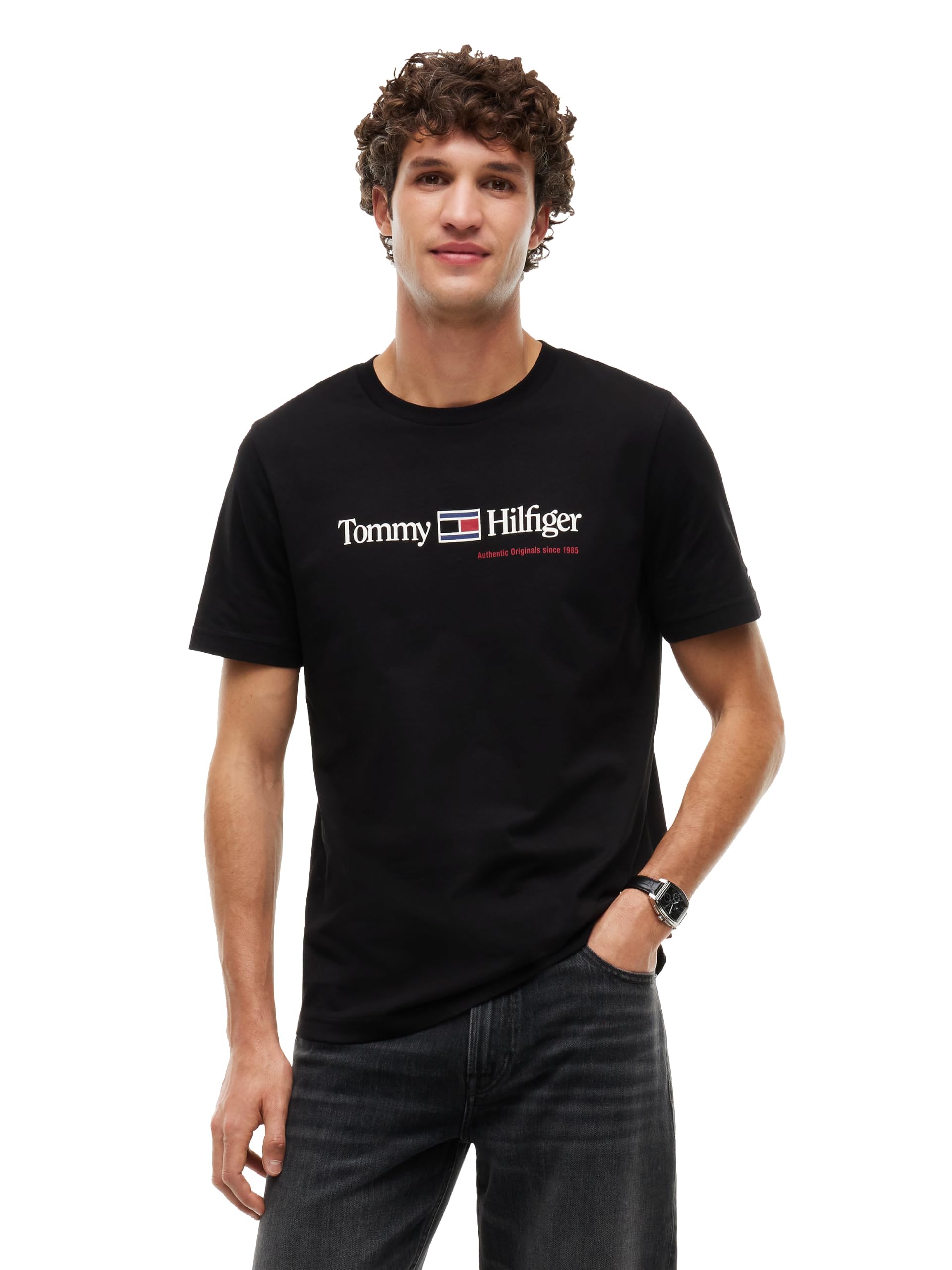 Men's Short Sleeve Cotton Crewneck Logo Graphic T-Shirts