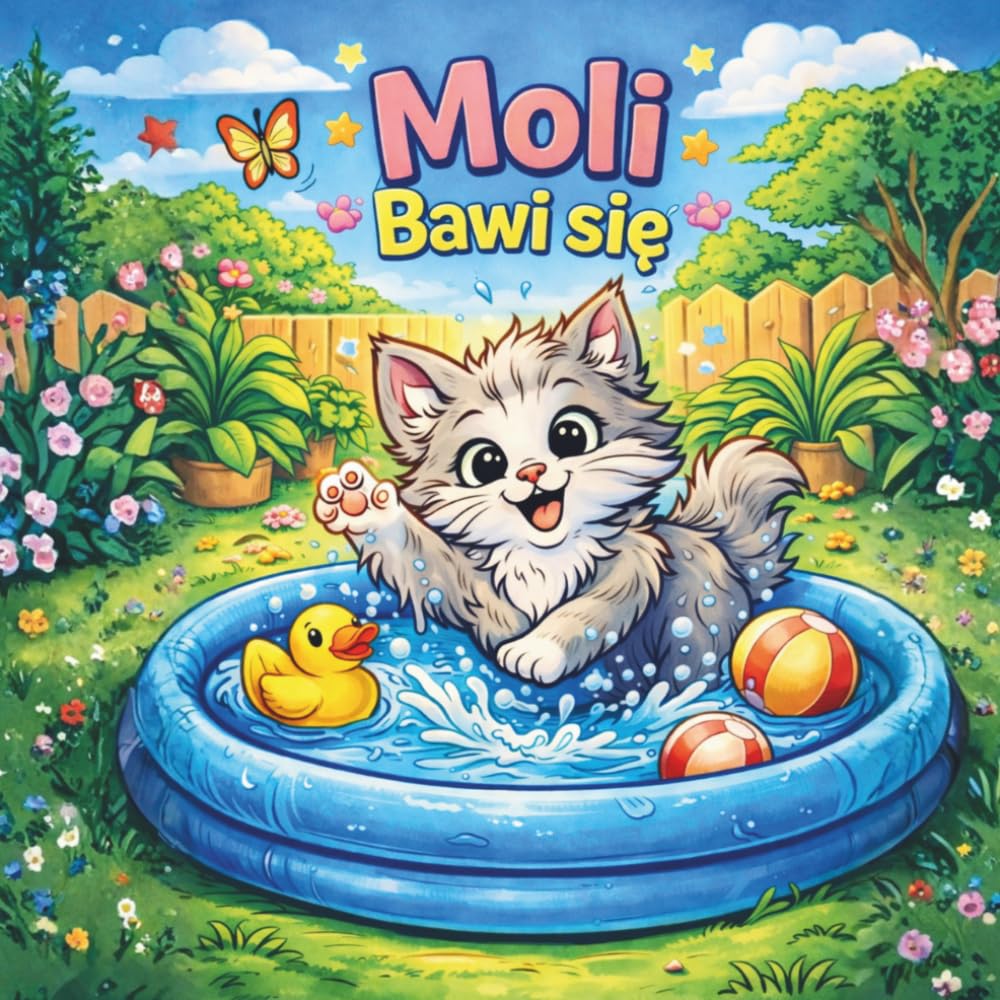 Moli bawi się: Kolorowanka dla dzieci pełna zabawy, przygód i uroczych zwierzątek rozwijająca wyobraźnię i radość tworzenia