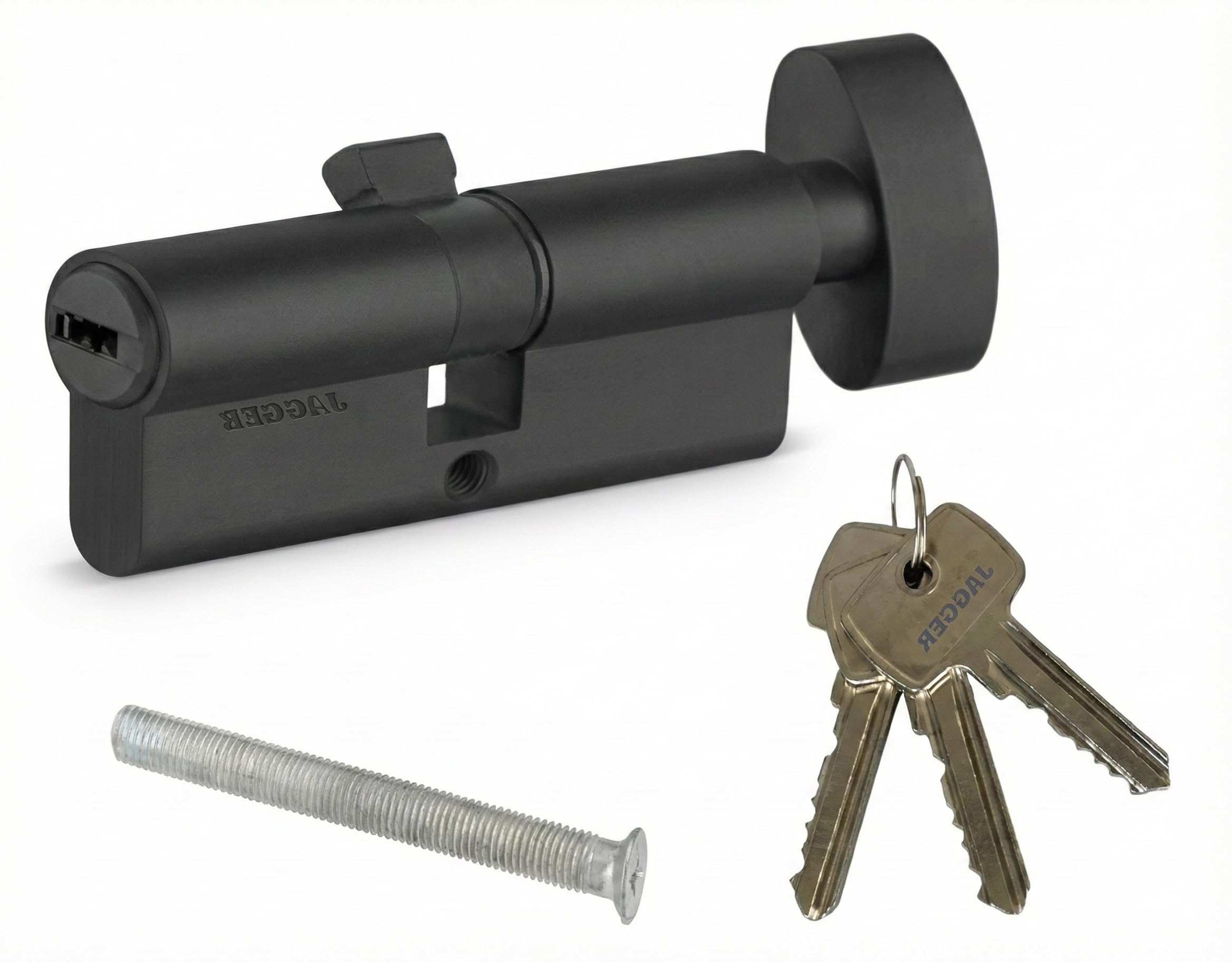 Jagger JAG344 Cylinder Lock 60mm | One Side Key & One Side Knob | Full Size Mortise Lock Core Replacement Cylinder for Doors | for Home and Hotel Door (Black [ 60MM ], Mortise Lock Cylinder)-image-27