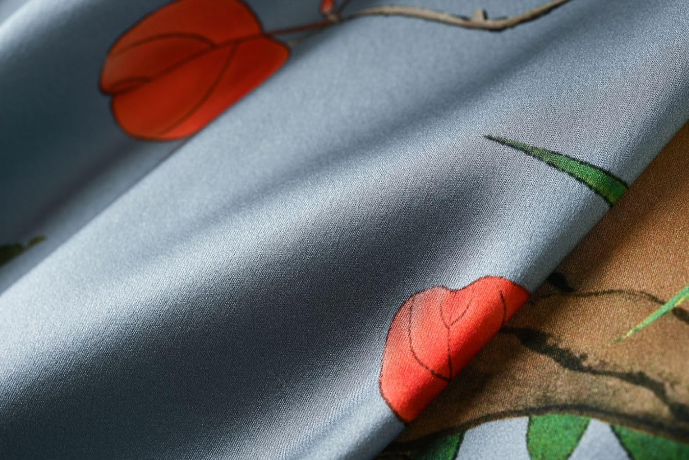 Women's Silk Kimono Robe Short Bathrobe Nightgown 100% Mulberry Silk for Women - Classic Floral Pattern - Image 5