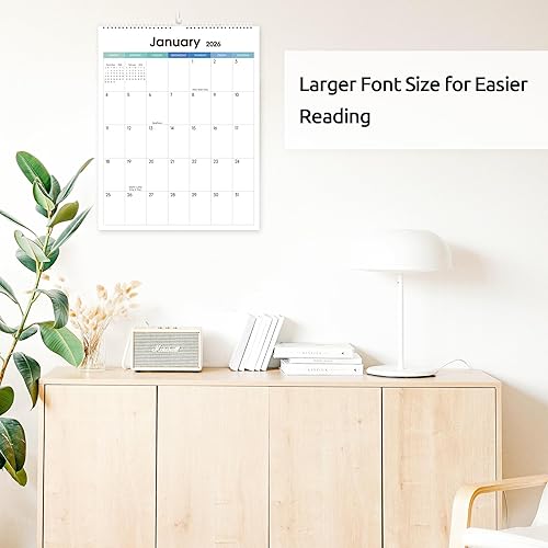 Miniatura 8 de SKYDUE Calendario de pared 2024, 14.5 x 11.5 pulgadas, calendario 2024 encuadernado en espiral, enero de 2024 a junio de 2025, 6 diseños estéticos,