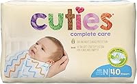Vista 16 de Cuties Pañales Skin Smart, absorbentes y hipoalergénicos con lengüetas flexibles y seguras Caja grande Talla 1 200
