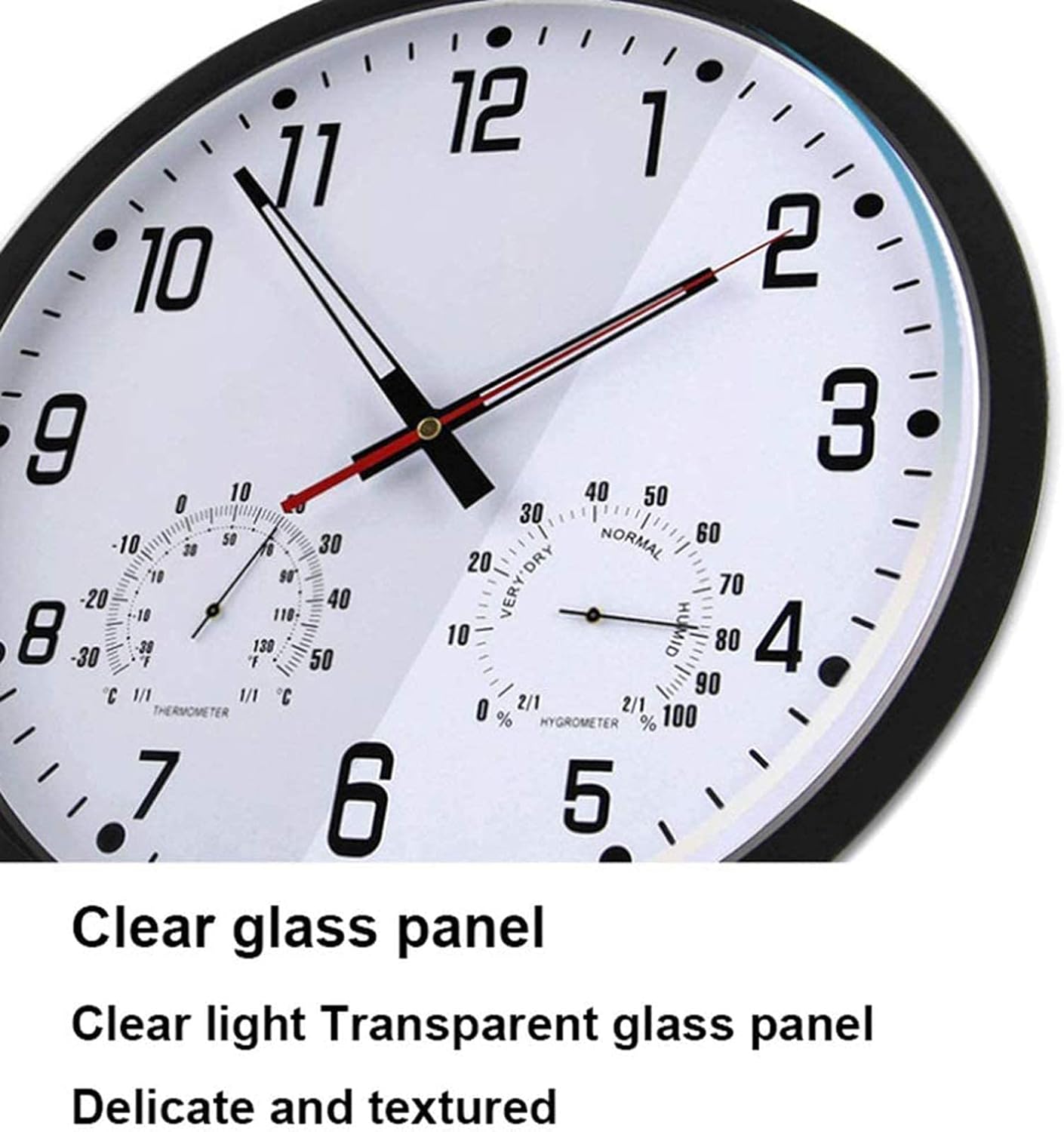 Garden Clocks Outdoor Waterproof, Precise Mute Ornament with Temperature and Humidity Outdoor Clocks for The Garden Wall Mounted