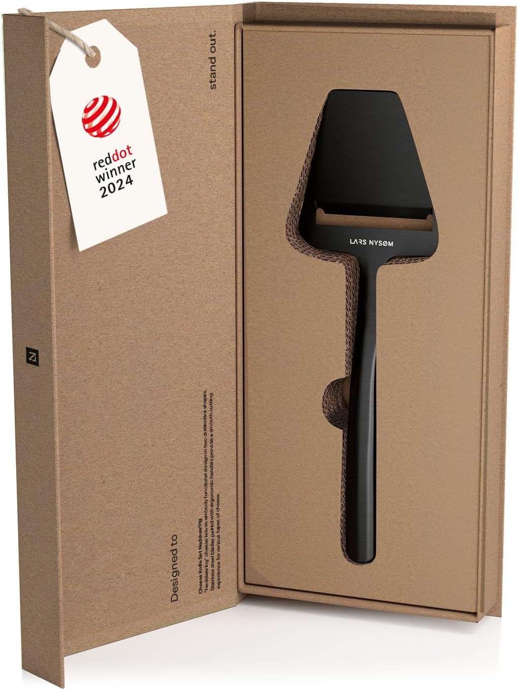 LARS NYSØM Cheese Cutter I Cheese Slicer Made of Stainless Steel I Manual Slicer (Carbon Black) LARS NYSØM Cheese Cutter I Cheese Slicer Made of Stainless Steel I Manual Slicer (Carbon Black)