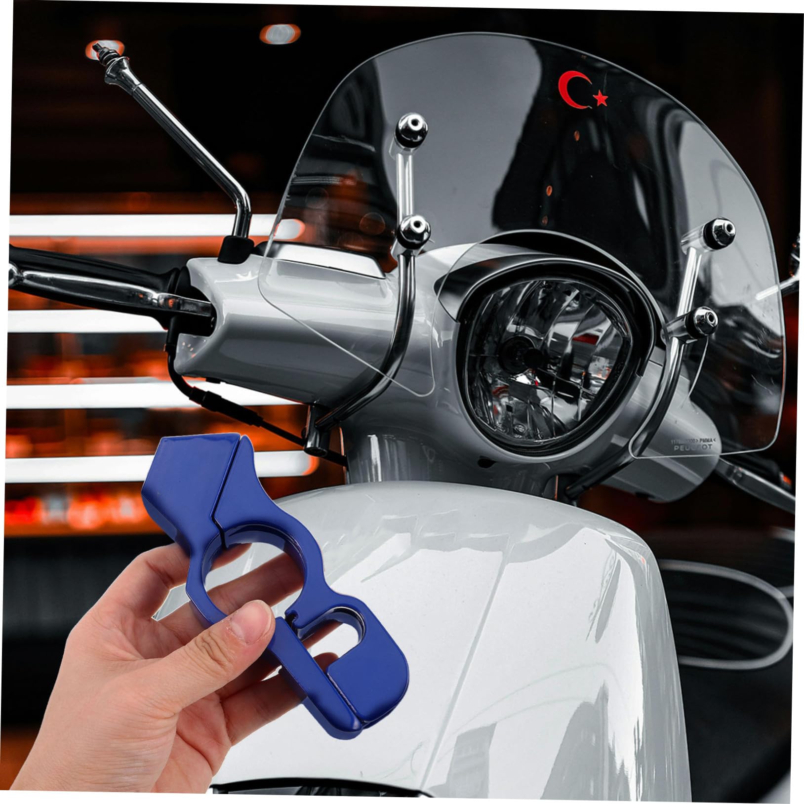 POPETPOP 2 Piezas Cerradura Antirrobo de Acelerador para Motocicletas Cerradura de Seguridad para Ciclomotores y Scooters de Manillar