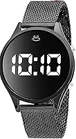 Relogio Feminino Qualidade Premium Aço Inox Digital + Caixa Led Original Silicone Casual