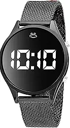 Relogio Feminino Qualidade Premium Aço Inox Digital + Caixa Led Original Silicone Casual