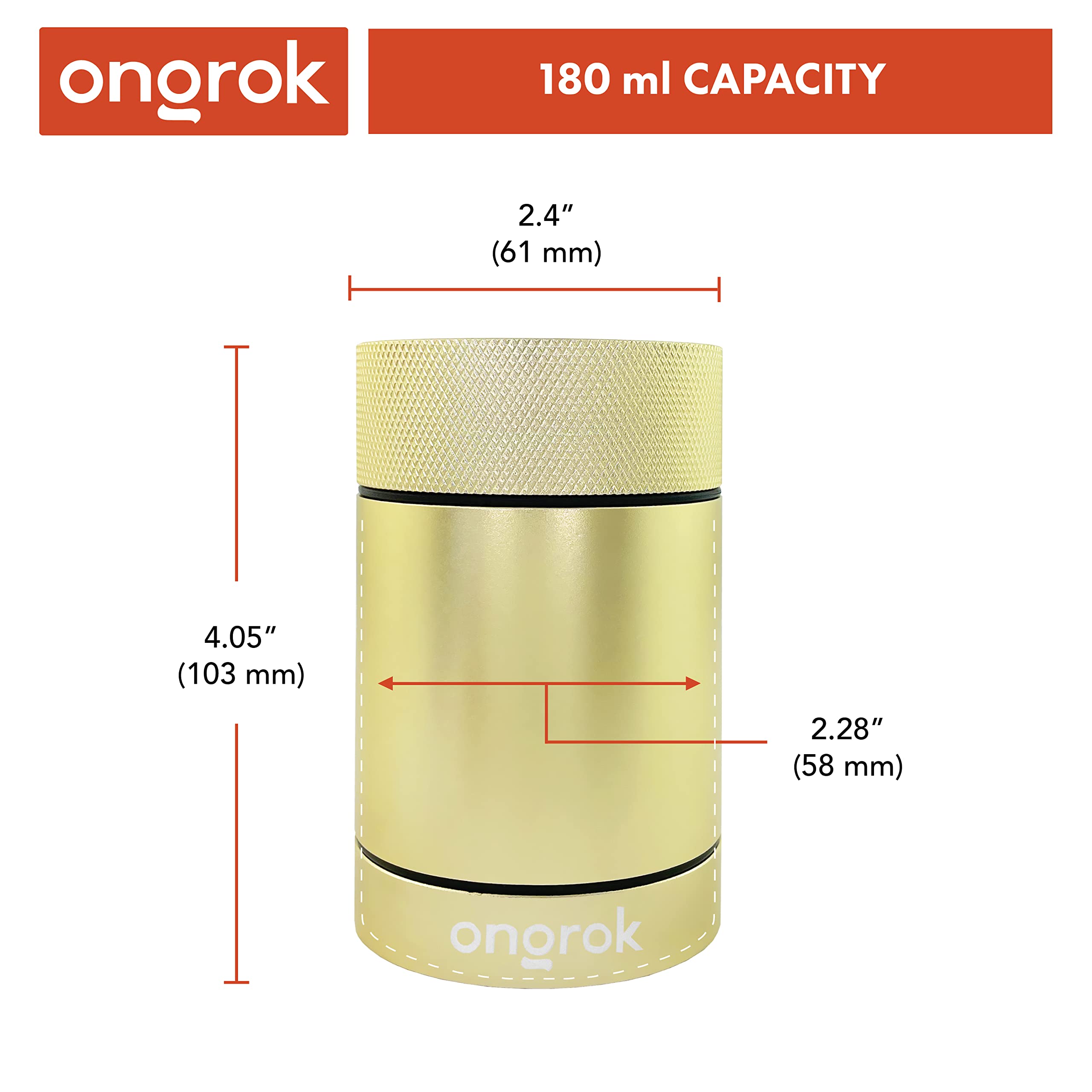ONGROK Aluminum Storage Container, 180ml, Air Proof Jar to Preserve Smell and Aroma - Image 2