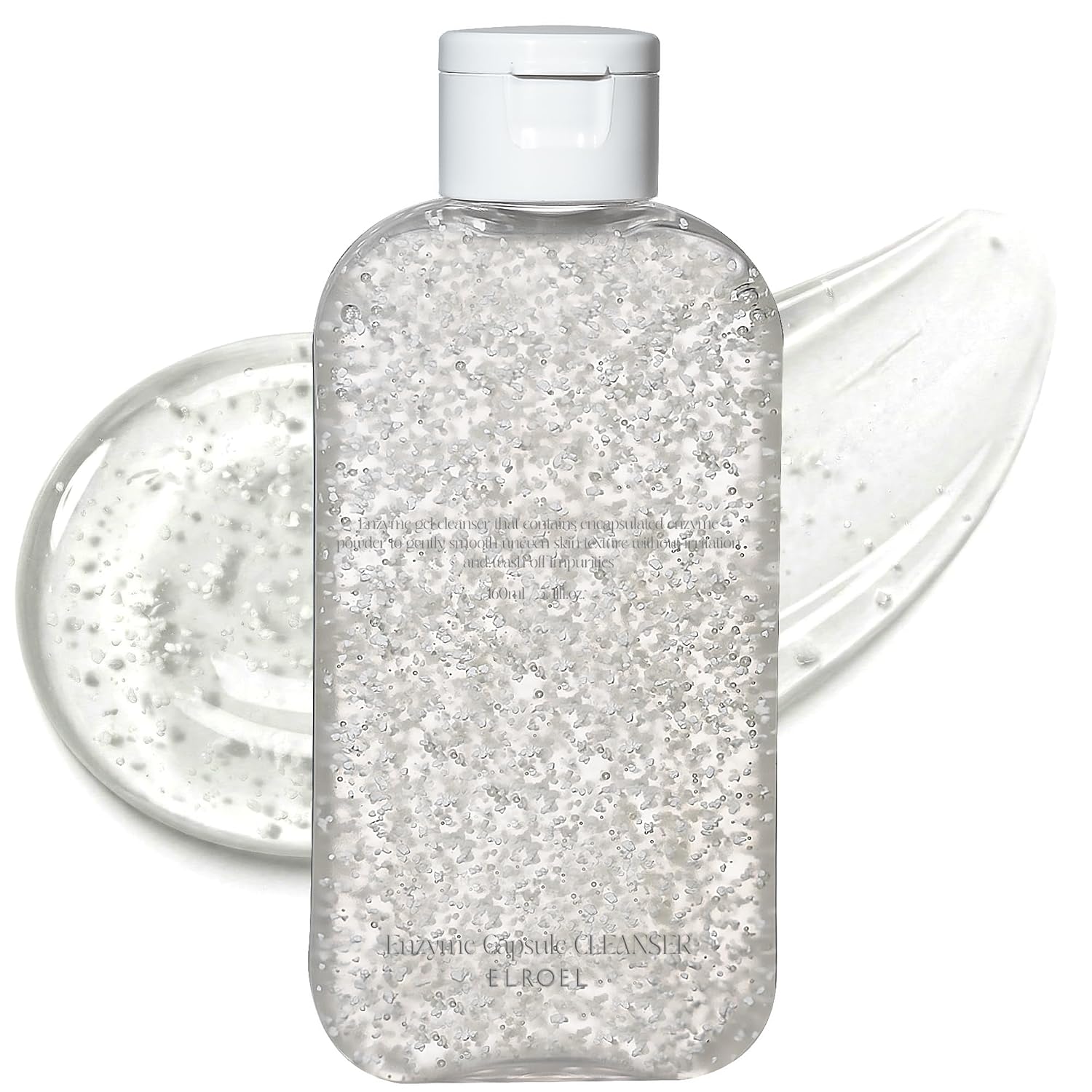 ELROEL Enzyme Capsule Cleanser - Refining and Gentle Exfoliating Foaming Cleansing Face Wash with Miracle and Keratin Enzyme, PHA and Hyaluronic Acid - Korean Skin Care for All Skin Types 5.41 Fl Oz