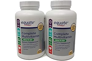 Equate Mature Adult 50+ One Daily Complete Multivitamin, 200 Tablets, Pack of Two