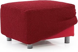 MAXIFUNDAS | Funda para Puff Cuadrado RELIVE | Tejido Resistente y Ultrasuave | Ajuste Lavable a Máquina | Tamaño XL | Color Rojo | Hecha en España