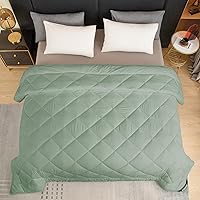 Vista 6 de GOHOME - Edredón de tamaño King extragrande de 128 x 120 pulgadas, extra grande, para todas las estaciones, de microfibra, edredón acolchado