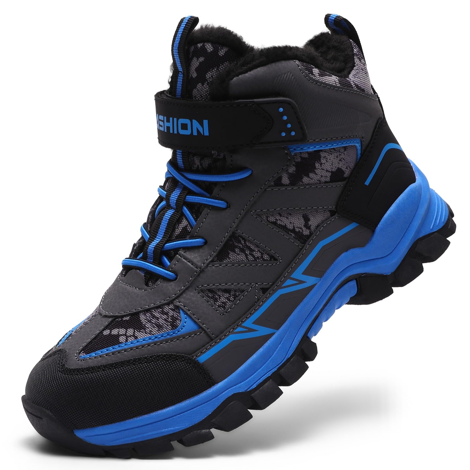 ASHION Kinder Wanderschuhe Jungen Winterschuhe rutschfest Wanderstiefel Trekkingschuhe Kinder Outdoor Sportschuhe Warm Gefütterte