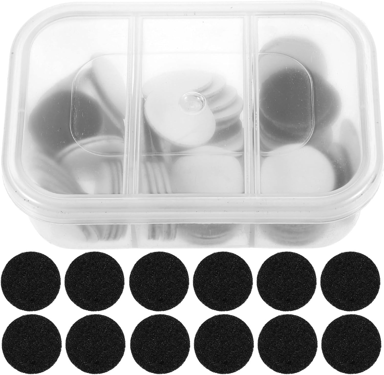 72pcs Foot Sandpaper Discs for Callus Removal Black Resin Gauze
