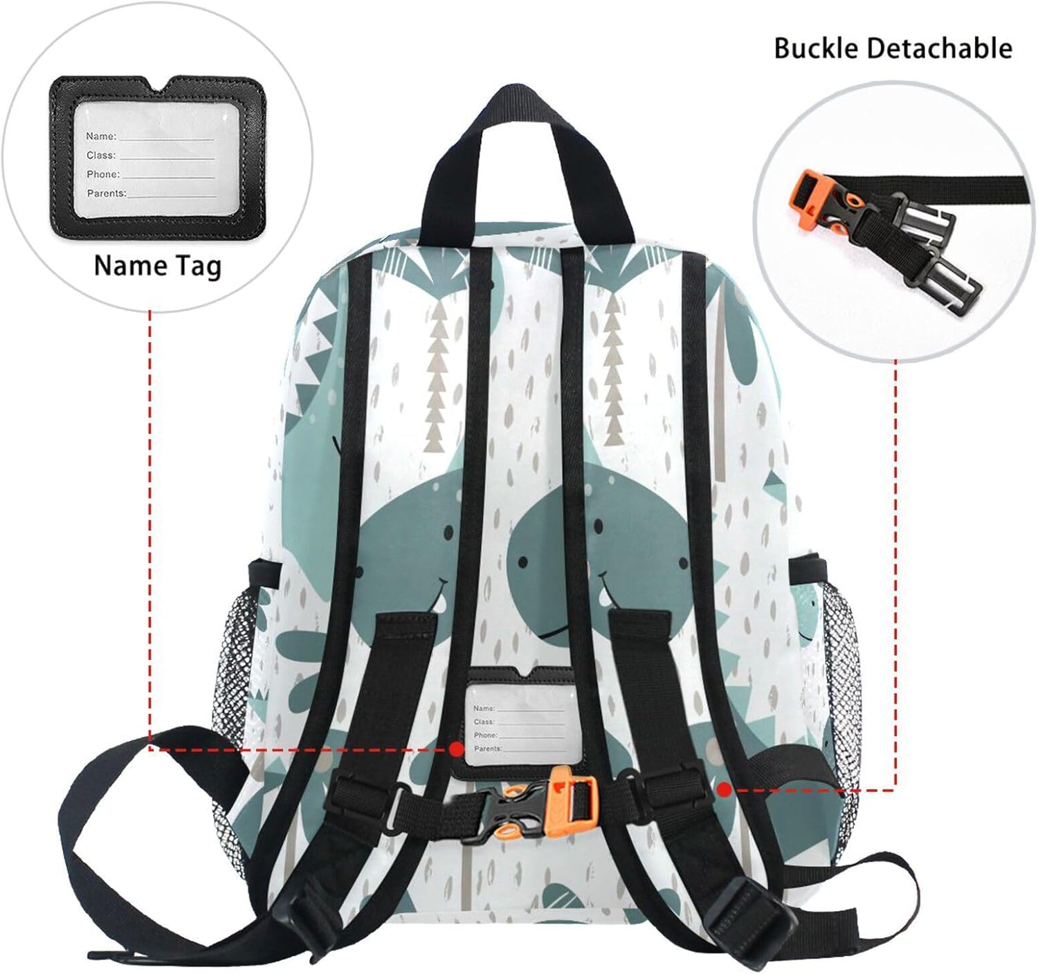 OREZI Kids Backpack Dinosaur Baby Todder Backpack Lightweight Preschool Kindergarten Book Bag Practical and Durable Daycare Bag for Travel,Toys