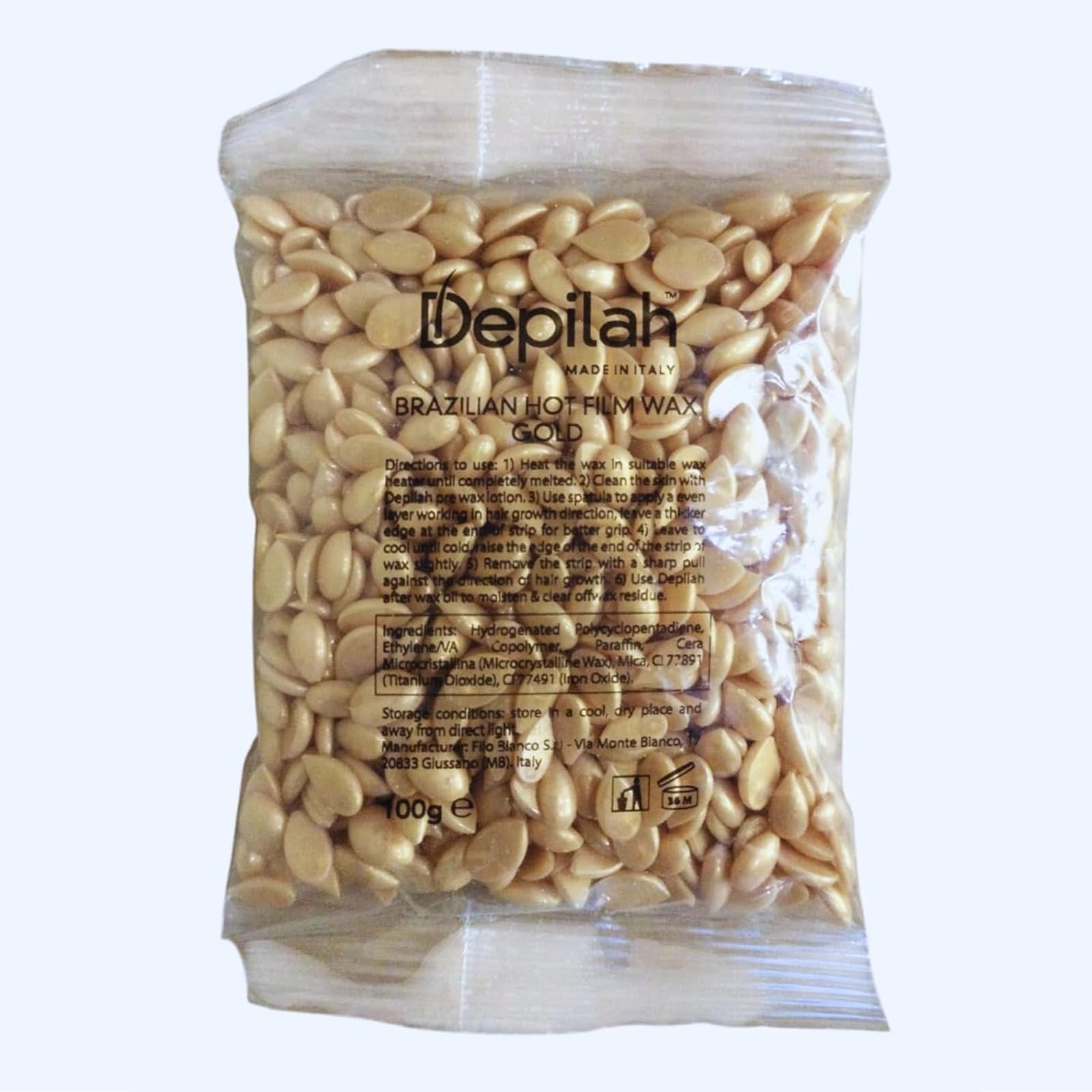 Depilah Brazilian Wax - 100gm Golden Stripless Wax Beans - Hair Removal Wax for Face & Body - Brazilian Face Wax for Women