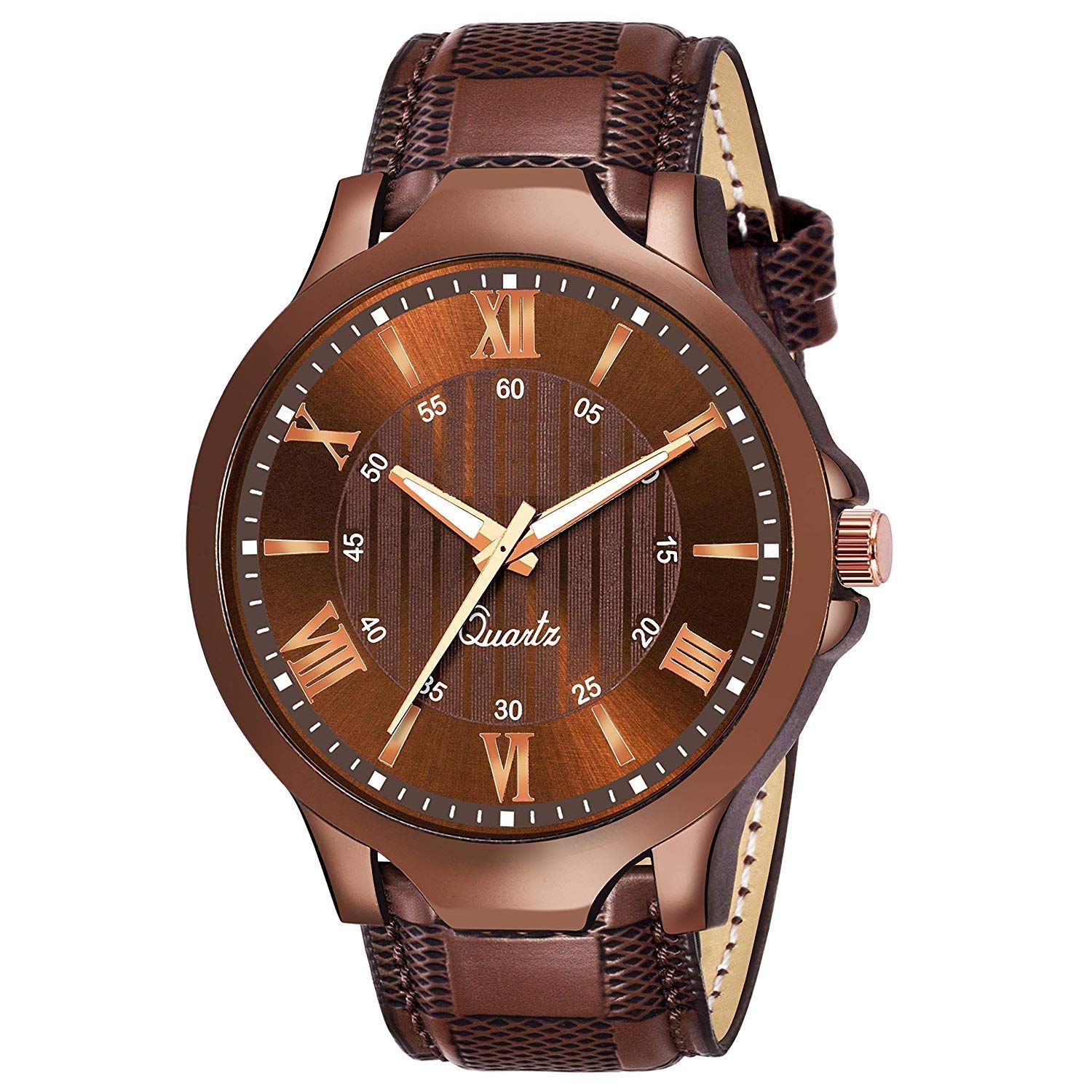 HORCHIS Casual Analog Brown Dial Mens Leather Watch-HORC_ENT_11337 (B08BG2RSG6) Amazon Price History, Amazon Price Tracker