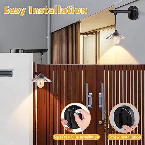 Miniatura 7 de Luces solares de granero para exteriores, apliques de pared al aire libre del atardecer al amanecer, 3 modos de iluminación con sensor de