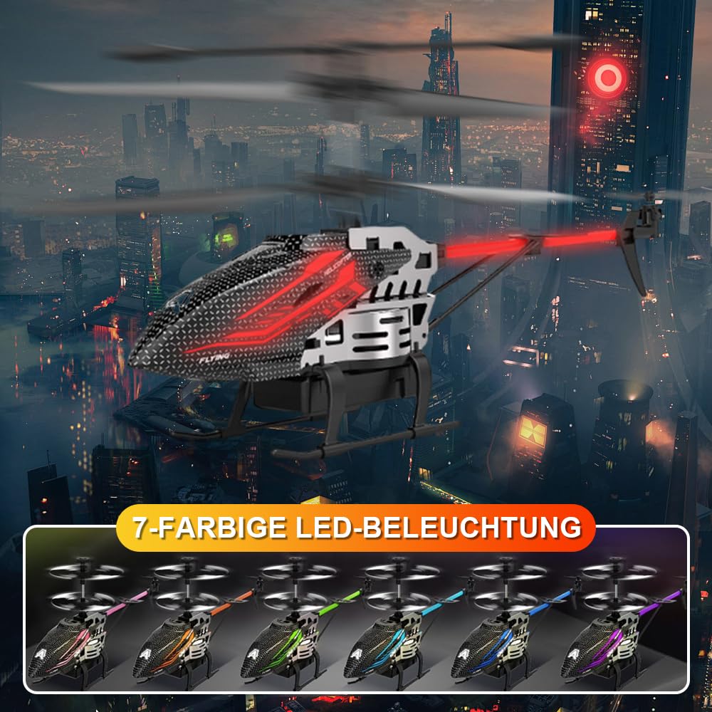 Helikopter RC zdalnie sterowany, 2,4 G, zdalnie sterowany helikopter 3,5 kanał, stała wysokość, start za pomocą jednego przycisku, helikopter RC samolot z oświetleniem LED dla dzieci