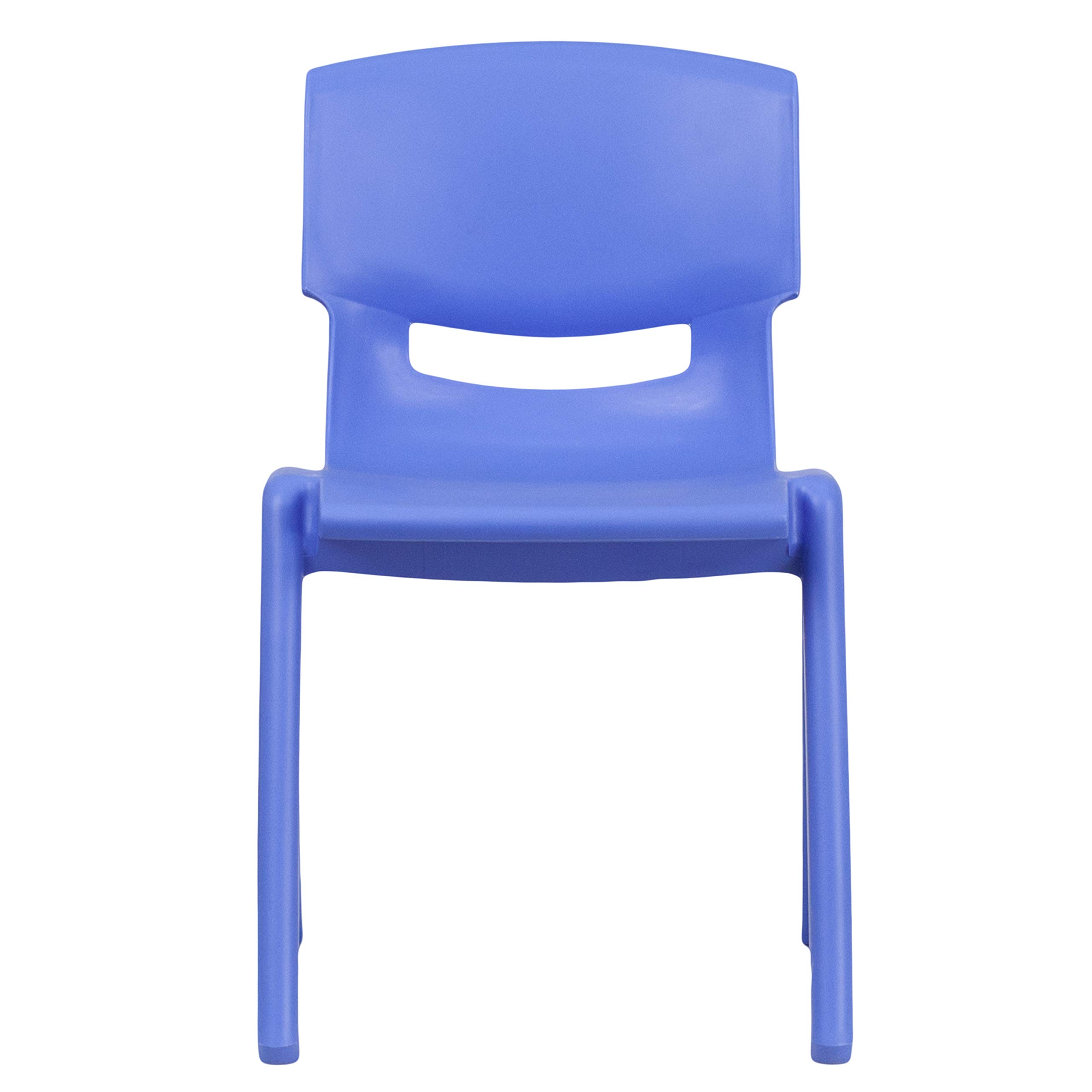 Flash Furniture Whitney 2 Pack Blue Plastic Stackable School Chair with 13.25" Seat Height - Image 5