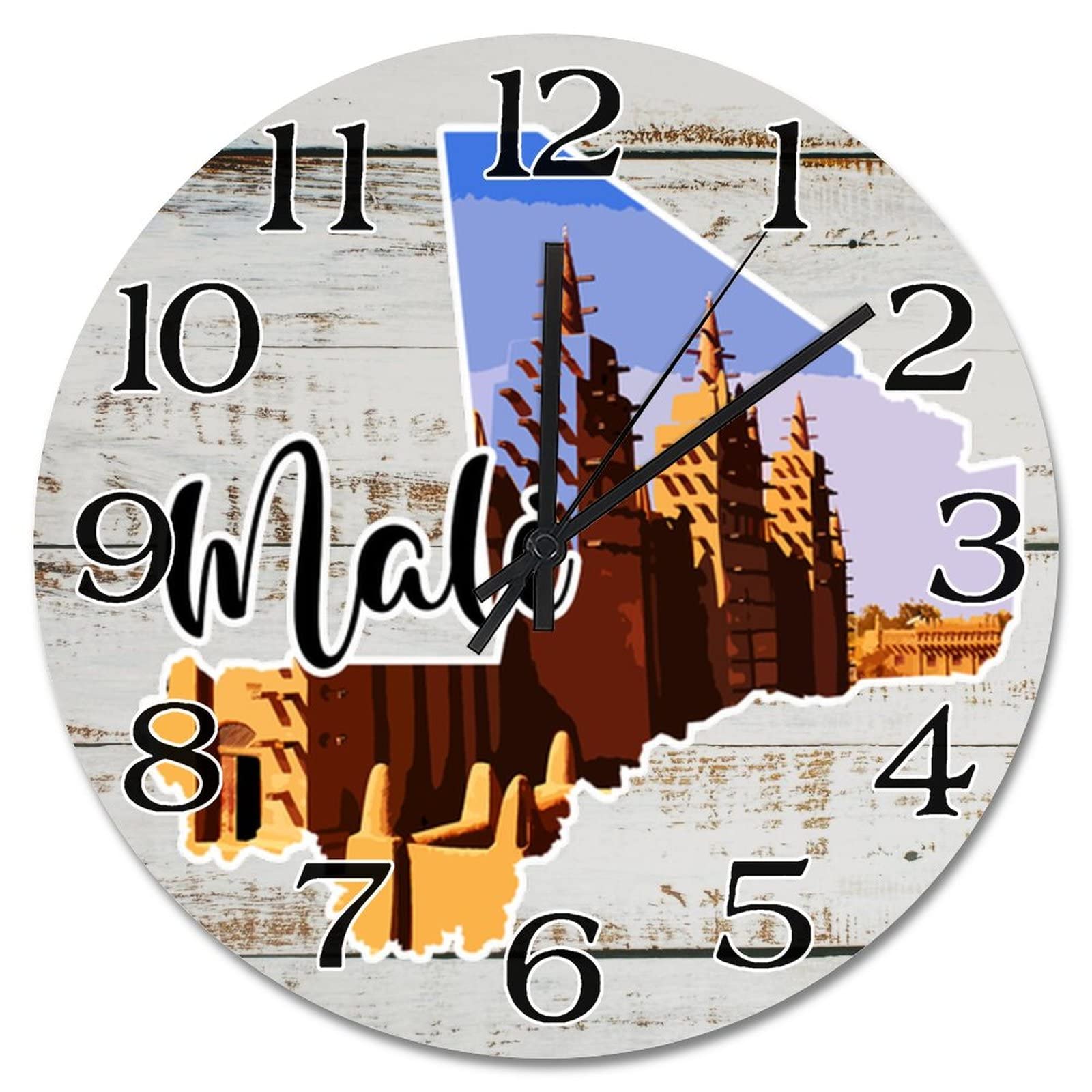 Horloge murale silencieuse de 38 cm sans tic-tac pour un sommeil paisible en chambre