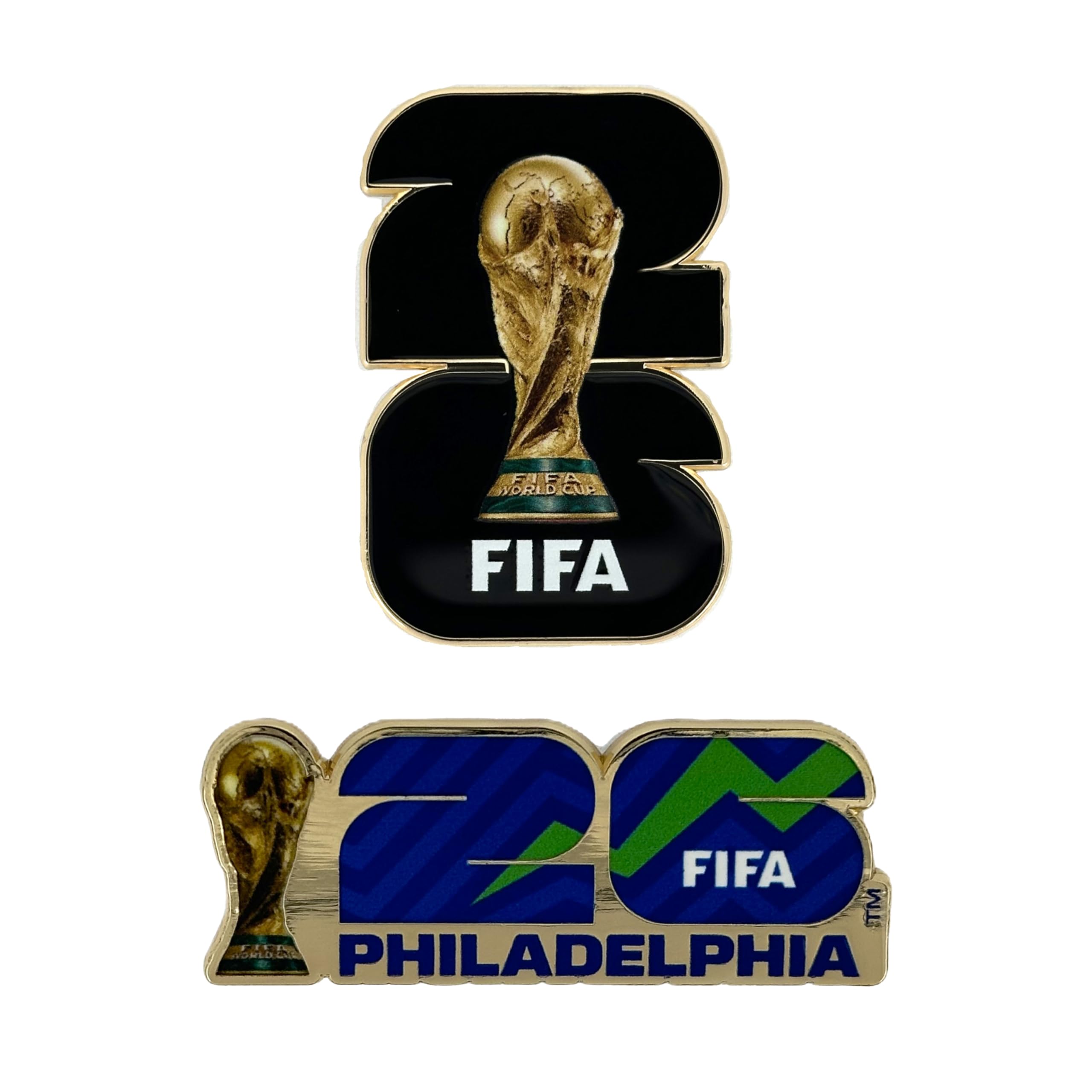 HONAV FIFA World Cup 2026 Philadelphia Host City Lapel Pin Bundle - Officially Licensed Collectible Souvenir - Gift & Event Keepsake (2-Pack) — image 1
