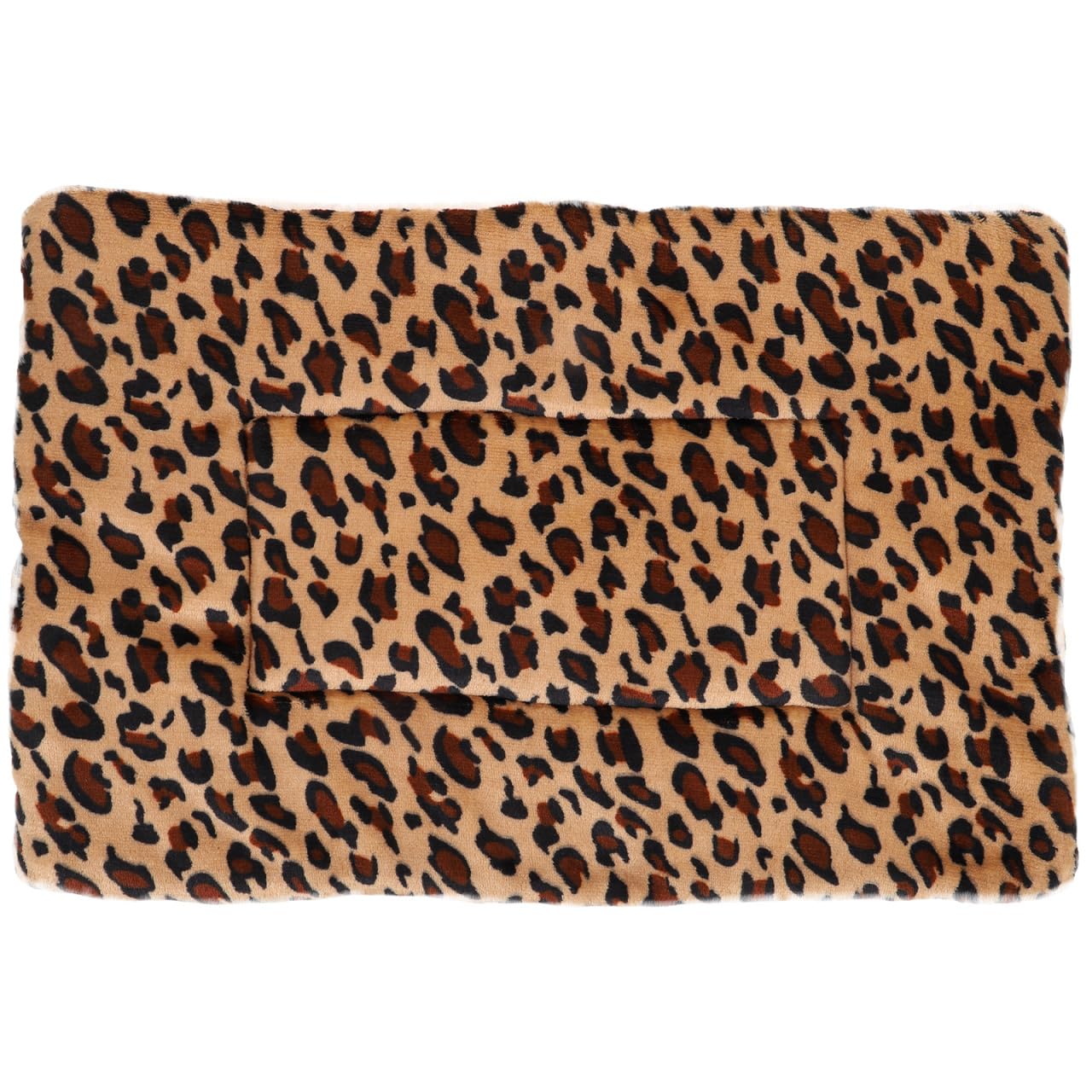 ibasenice Heated Pet Mat for Cats and Small Dogs Self Heating Leopard Print Blanket Thick Insulated Floor Pad for All Seasons Comfort