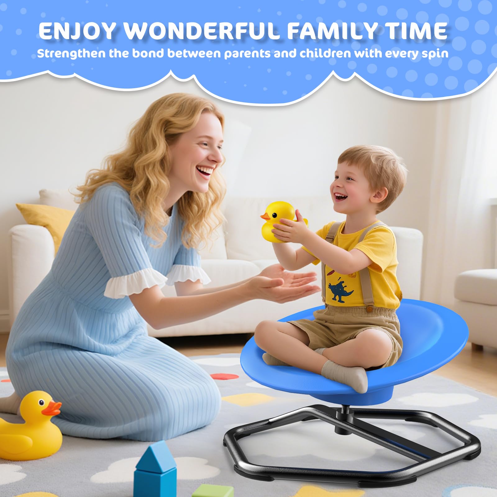 TERRAMUS 2 sillas giratorias para niños, asiento giratorio de 360°, taburete giratorio de equilibrio, entrenamiento de coordinación física y equilibrio, juguetes de detección de autismo para niños y