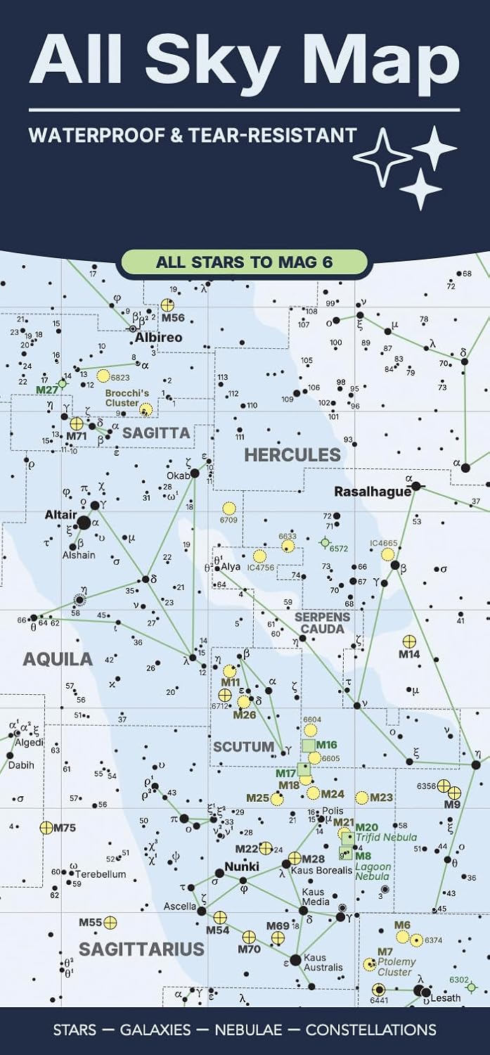 All Sky Map - Stars, Constellations, and Deep Sky Objects