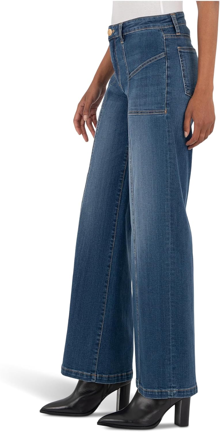 KUT from the Kloth Jean High-Rise Wide Front Seam Patch Front Pockets - Image 2