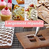 Lot de 100 poches à douille + 6 douilles + 1 coupleur à gâteau pour douilles + 1 brosse de nettoyage - Grande poche à douille professionnelle pour décoration de pâtisseries, gâteaux, biscuits - 6