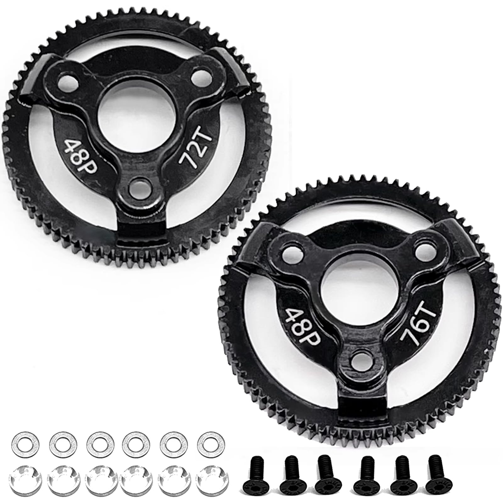 RC 48P 72T & 76T Spur Gear Hardened Steel Spur Gear Upgrades Part