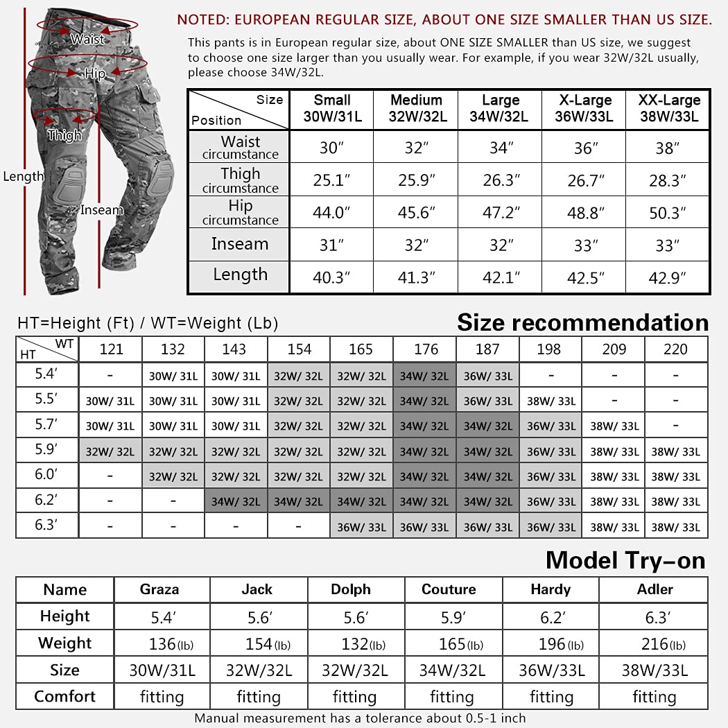 IDOGEAR G3 spodnie bojowe z nakolannikami męskie taktyczne spodnie Multi-camo