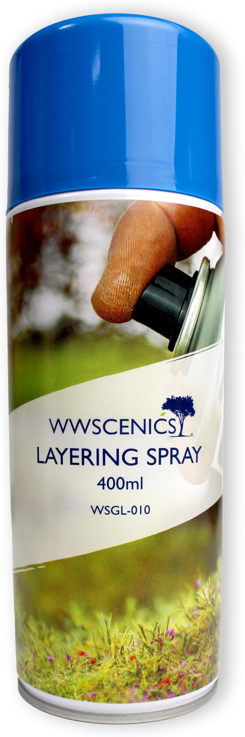 War World Scenics Static Grass Layering Spray 400ml – Adhesive for Model Railway Scenery, Wargaming Terrain & Dioramas